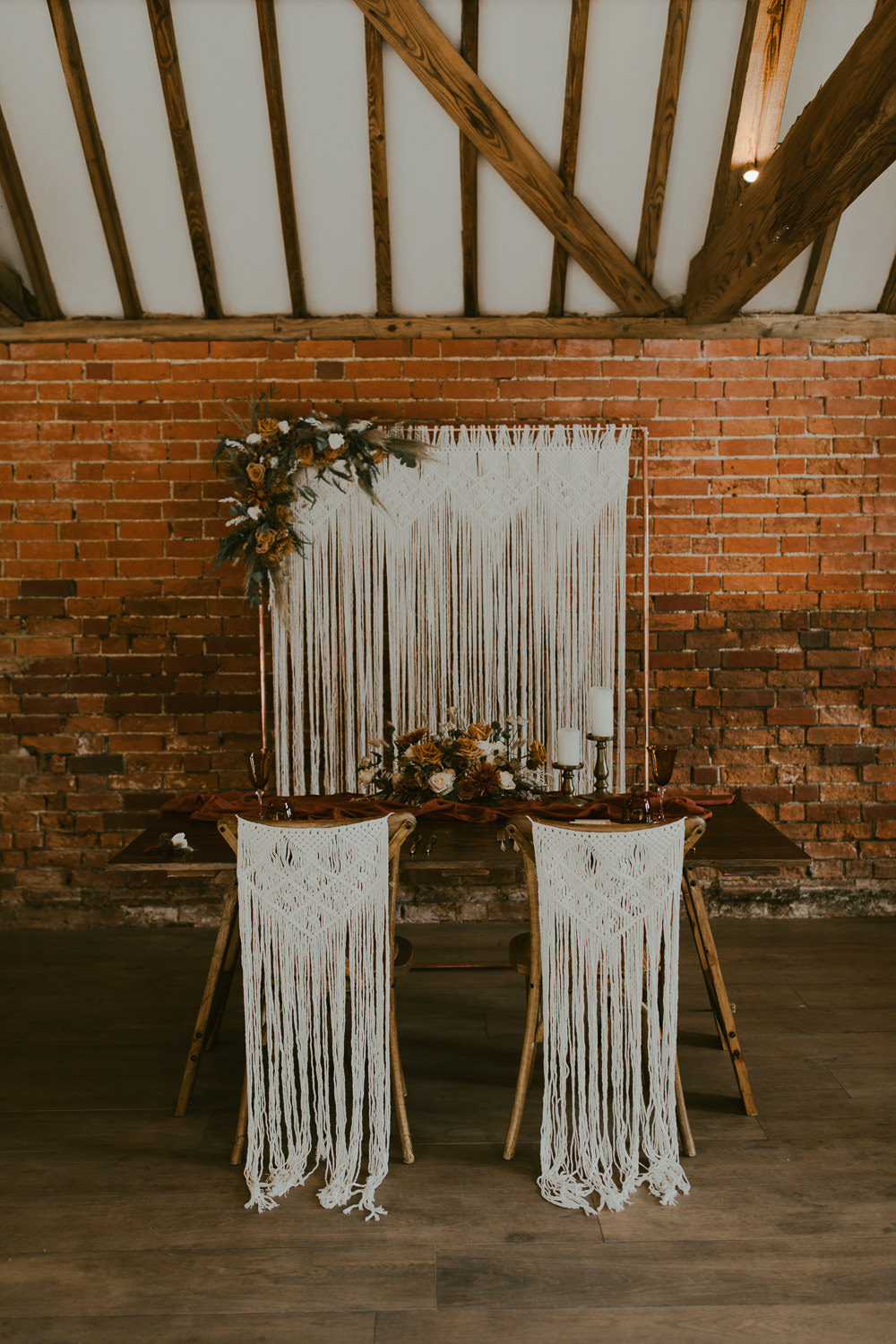 Table Tablescape Decor Candles Flowers Silk Pampas Grass Macrame Backdrop Vineyard Wedding Ideas Jasmine Andrews