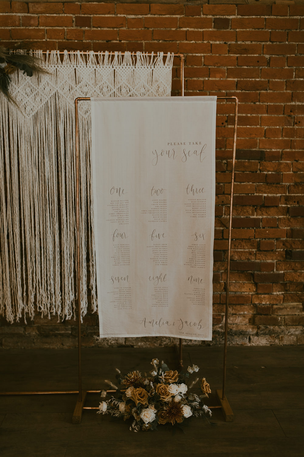 Table Plan Seating Chart Banner Vineyard Wedding Ideas Jasmine Andrews