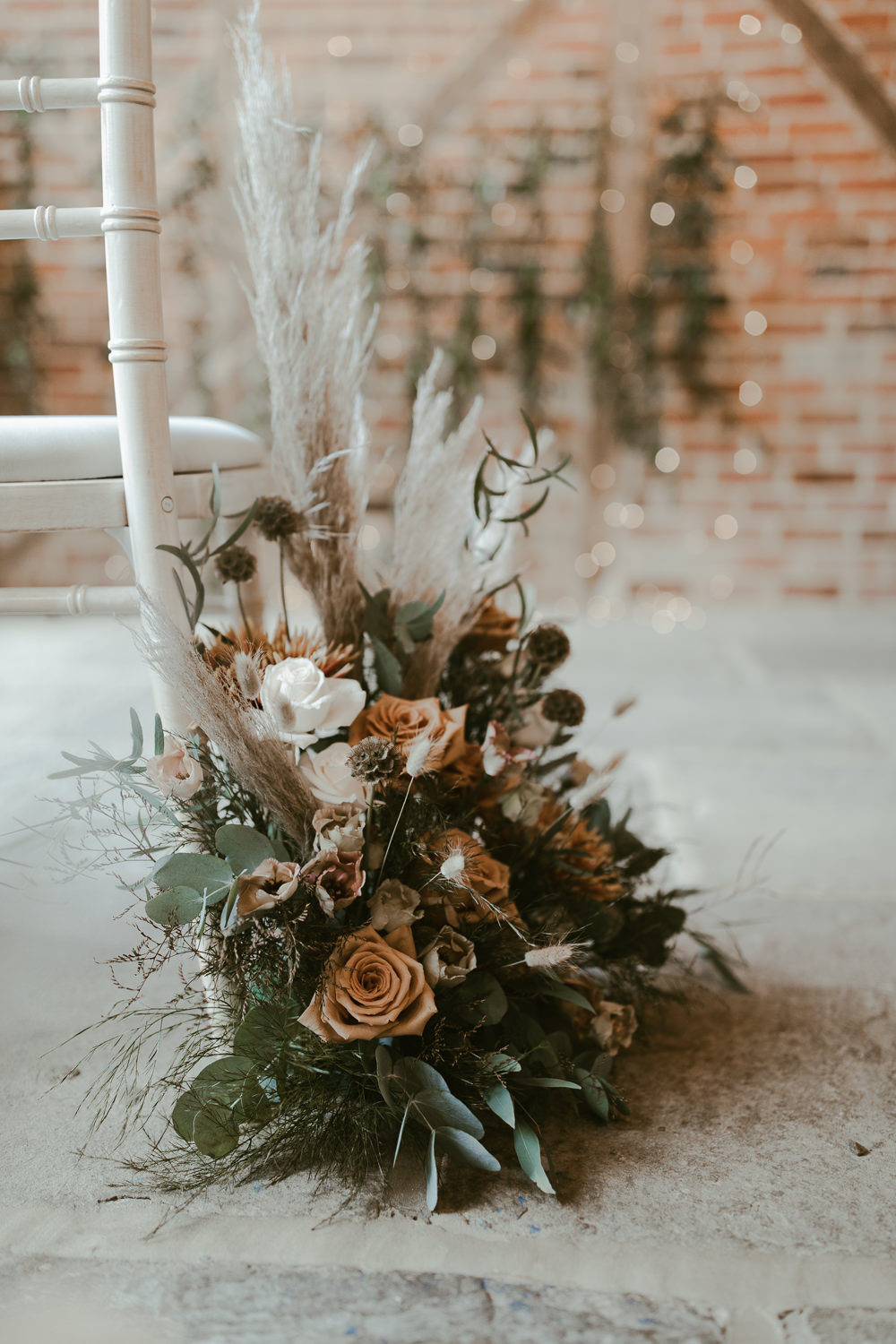 Aisle Ceremony Chair Flowers Pampas Grass Vineyard Wedding Ideas Jasmine Andrews