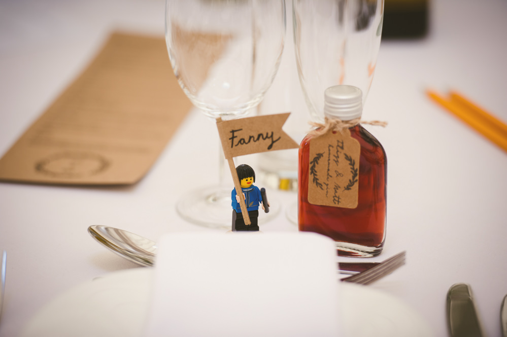 Lego Place Name Drink Favours Yurt Wedding Reception Mr Sleeve
