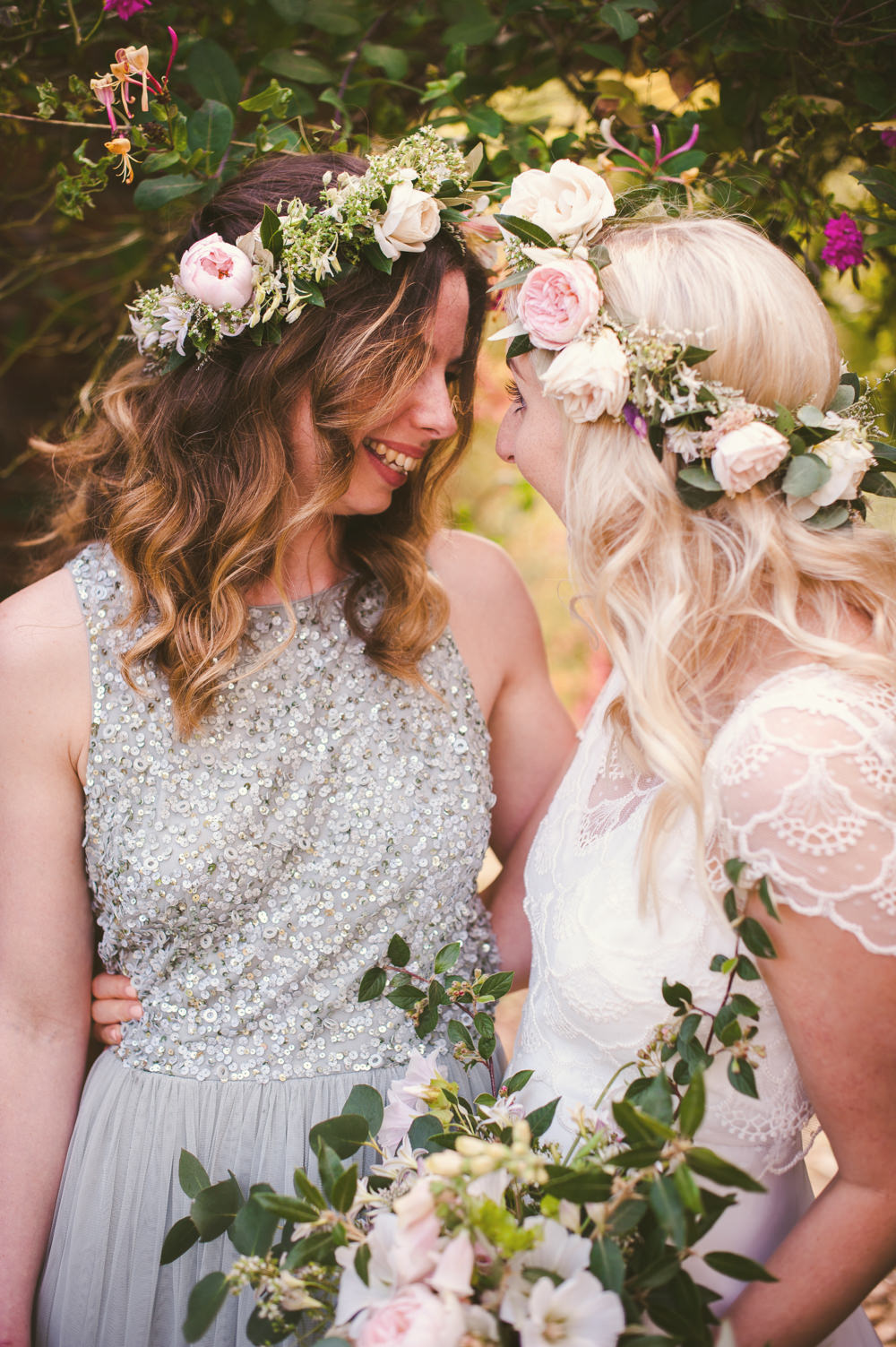 Bridesmaid Bridesmaids Dress Dresses Flower Crowns Yurt Wedding Reception Mr Sleeve