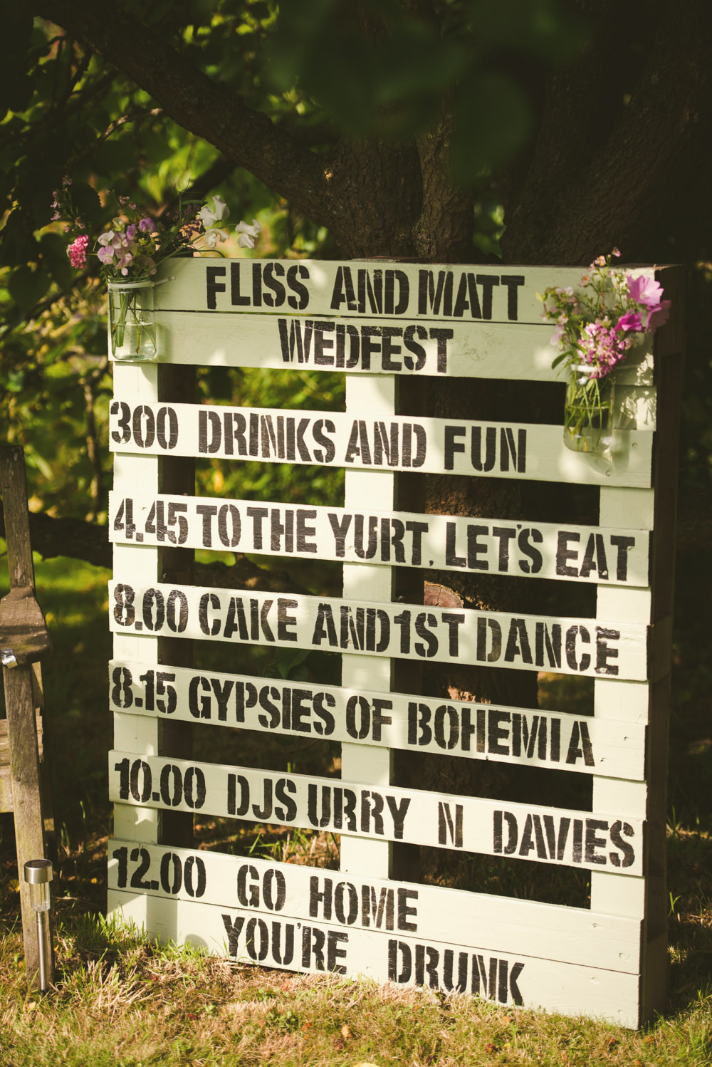 Sign Signs Signage Wooden Pallet Yurt Wedding Reception Mr Sleeve