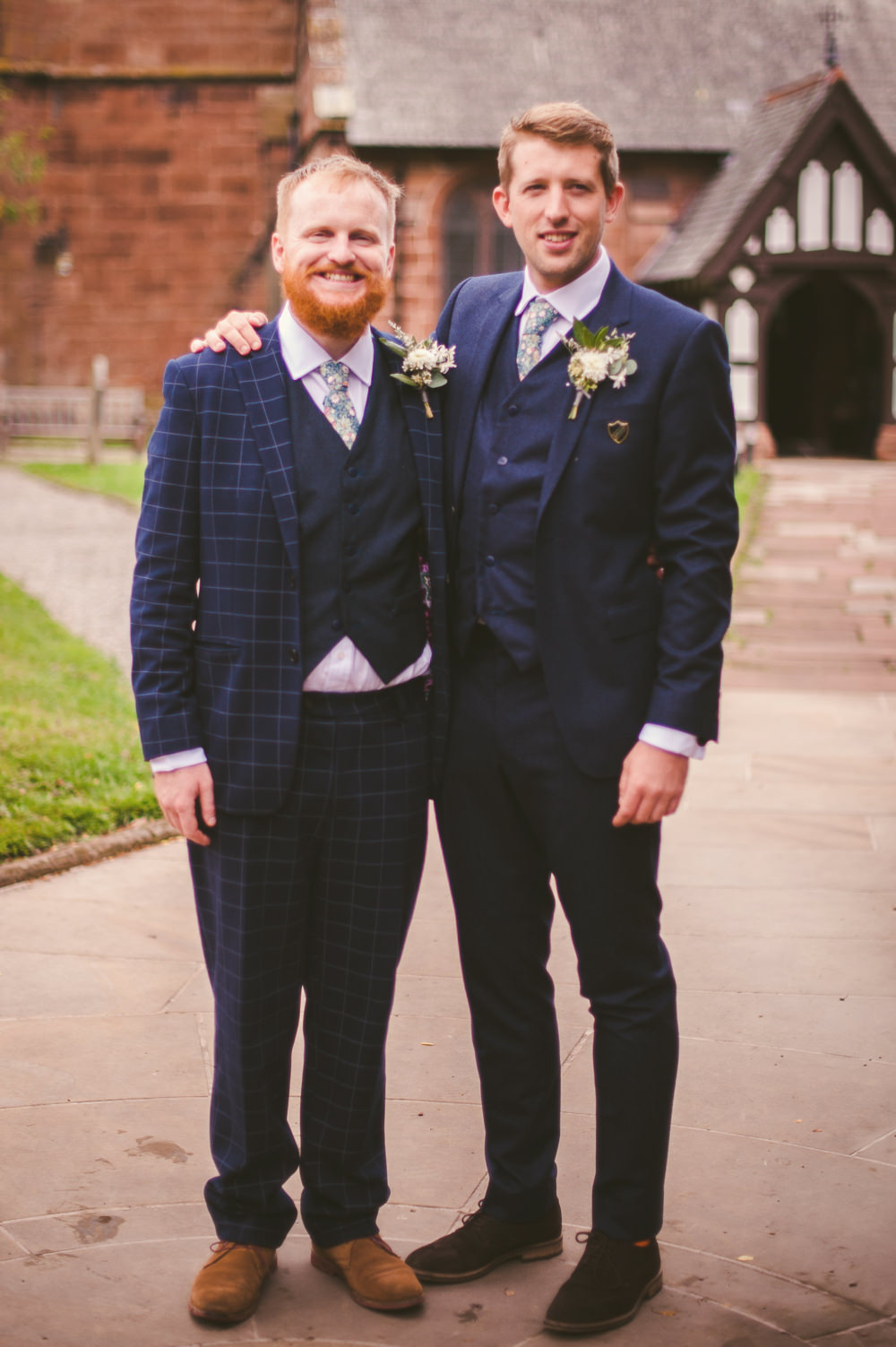 Groom Groomsmen Navy Blue Suits Yurt Wedding Reception Mr Sleeve