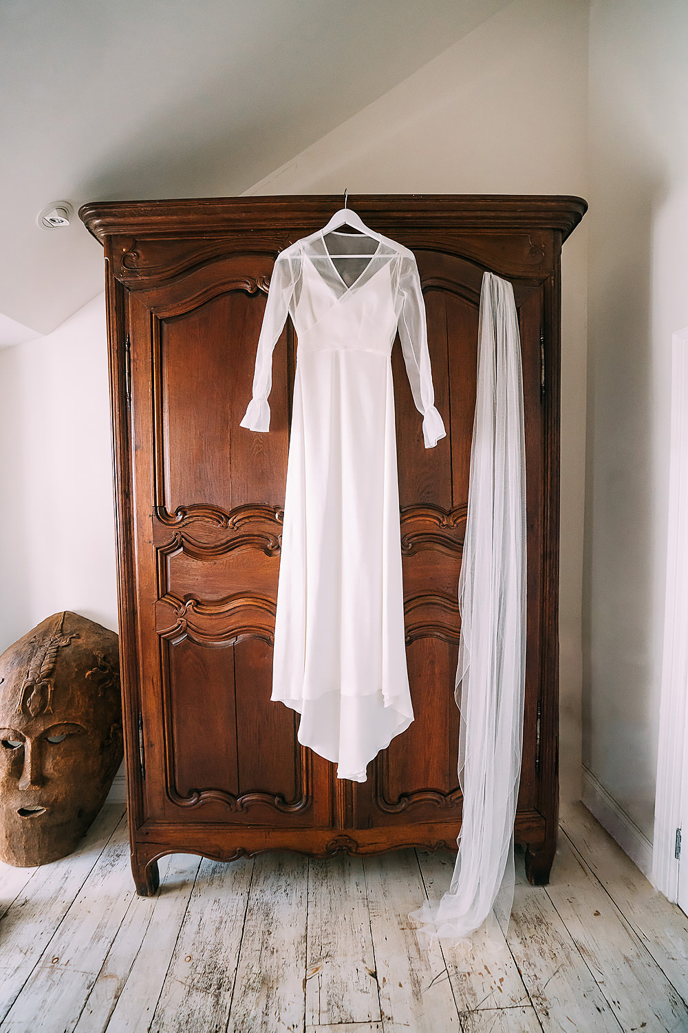 Dress Gown Bride Bridal Veil Andrea Hawkes Anran Wedding Albert Palmer Photography