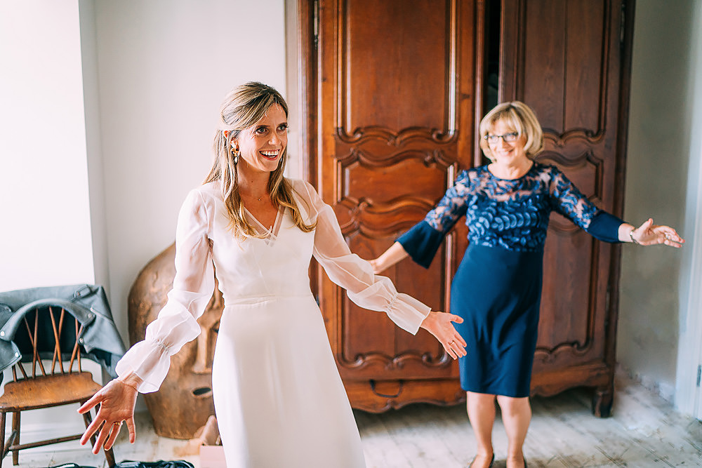 Dress Gown Bride Bridal Veil Andrea Hawkes Anran Wedding Albert Palmer Photography