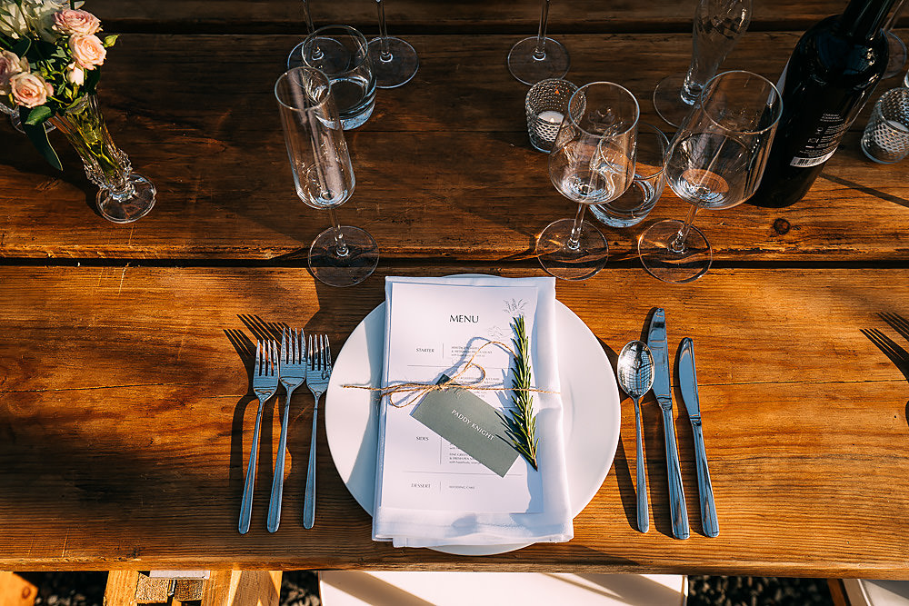 Place Setting Place Name Anran Wedding Albert Palmer Photography