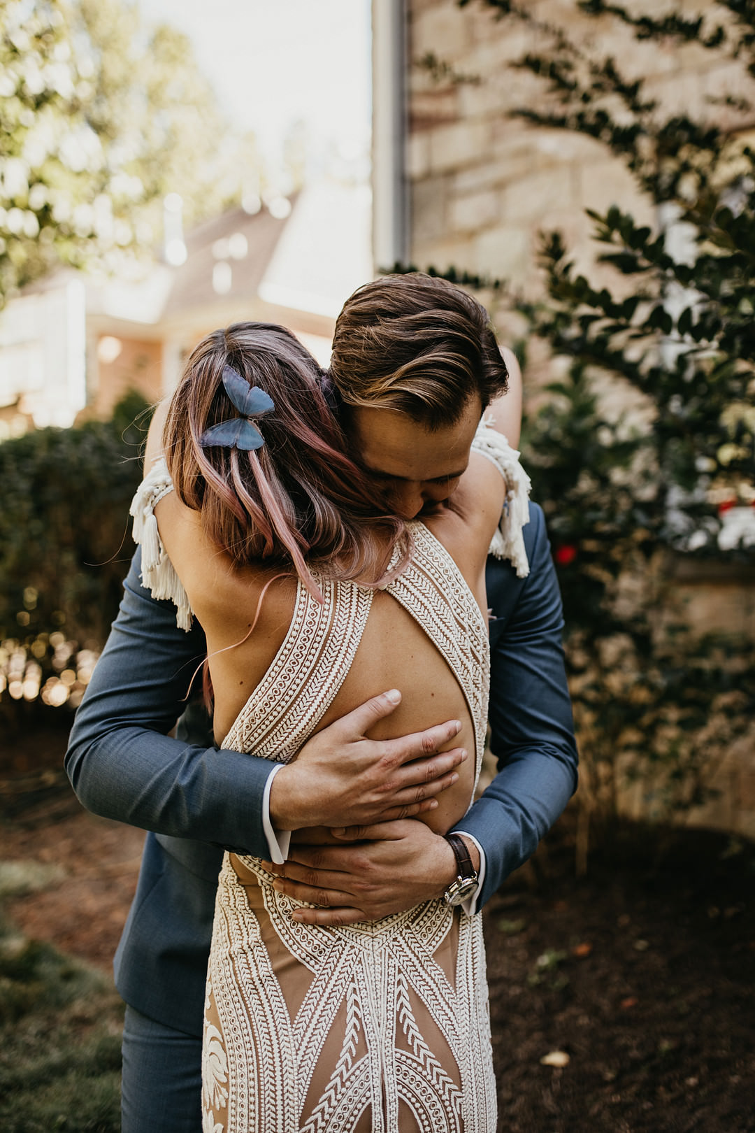 Backyard Woodland Wedding A&M Photography