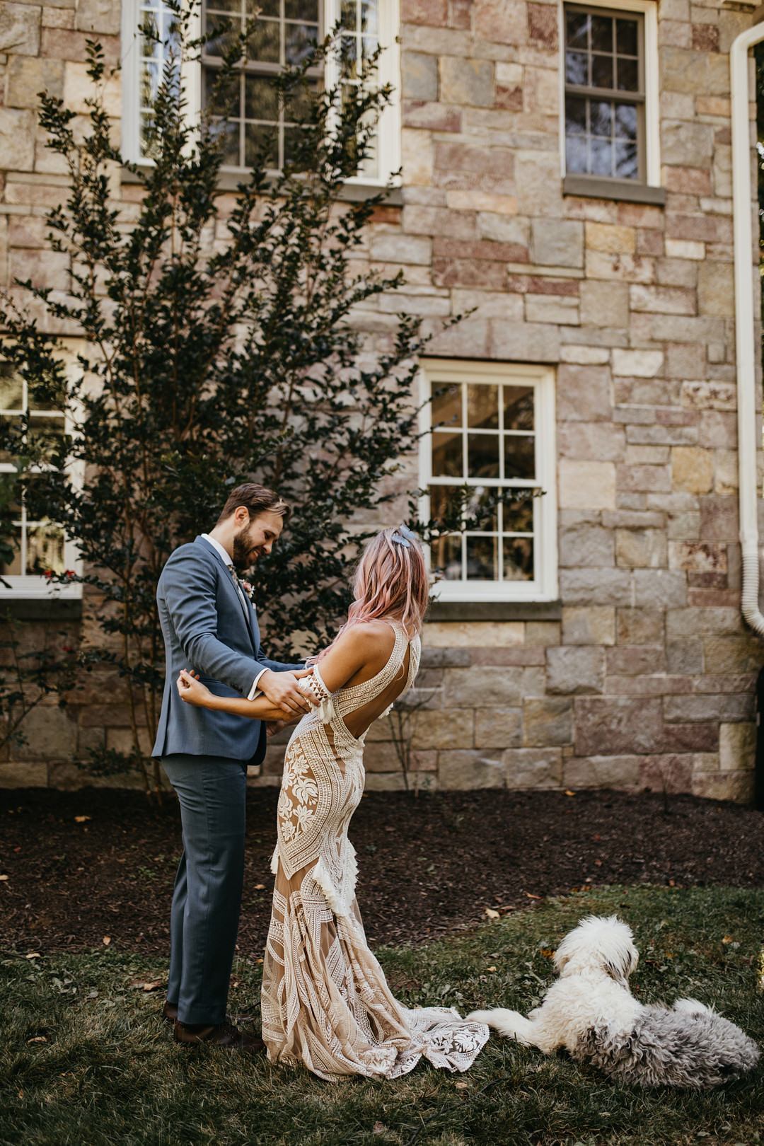 Backyard Woodland Wedding A&M Photography