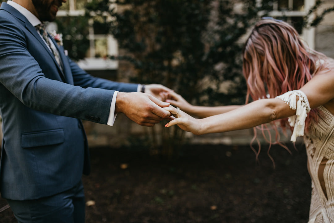 Backyard Woodland Wedding A&M Photography