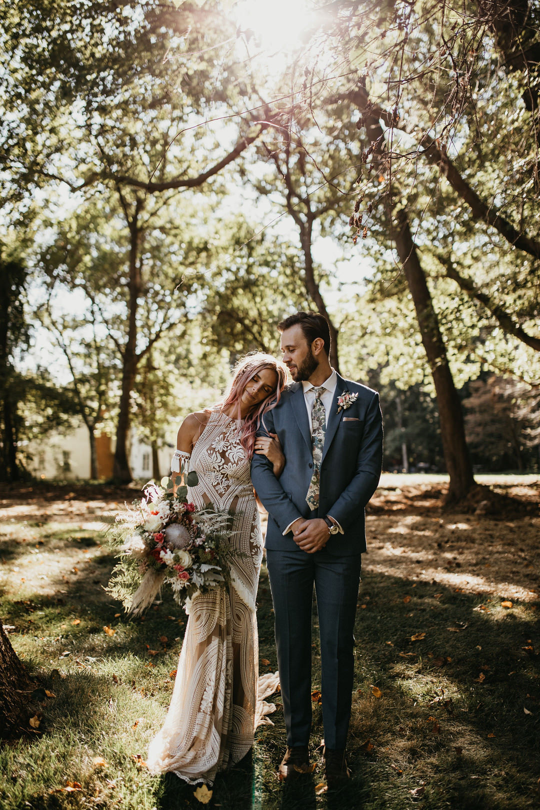 Backyard Woodland Wedding A&M Photography