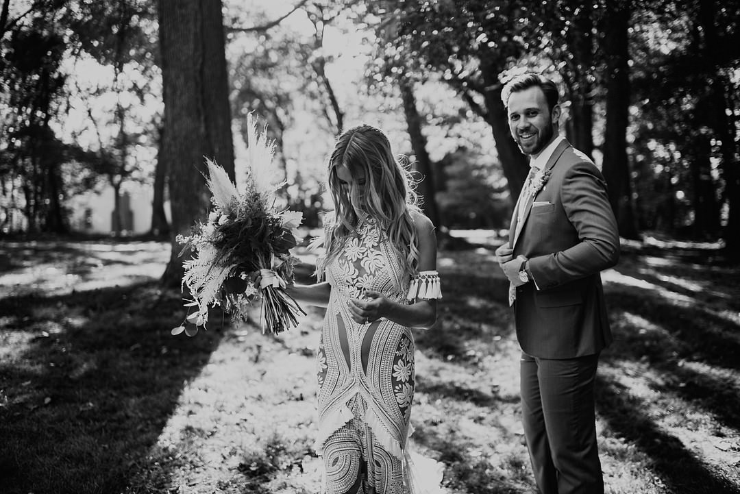 Backyard Woodland Wedding A&M Photography