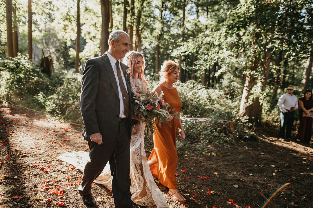 Backyard Woodland Wedding A&M Photography