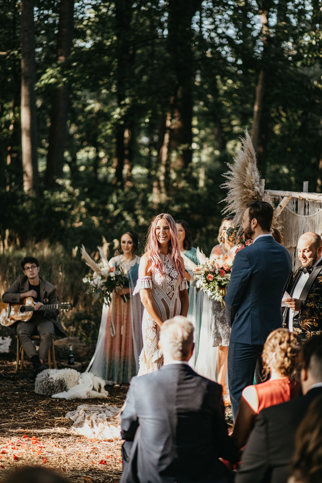 Backyard Woodland Wedding A&M Photography