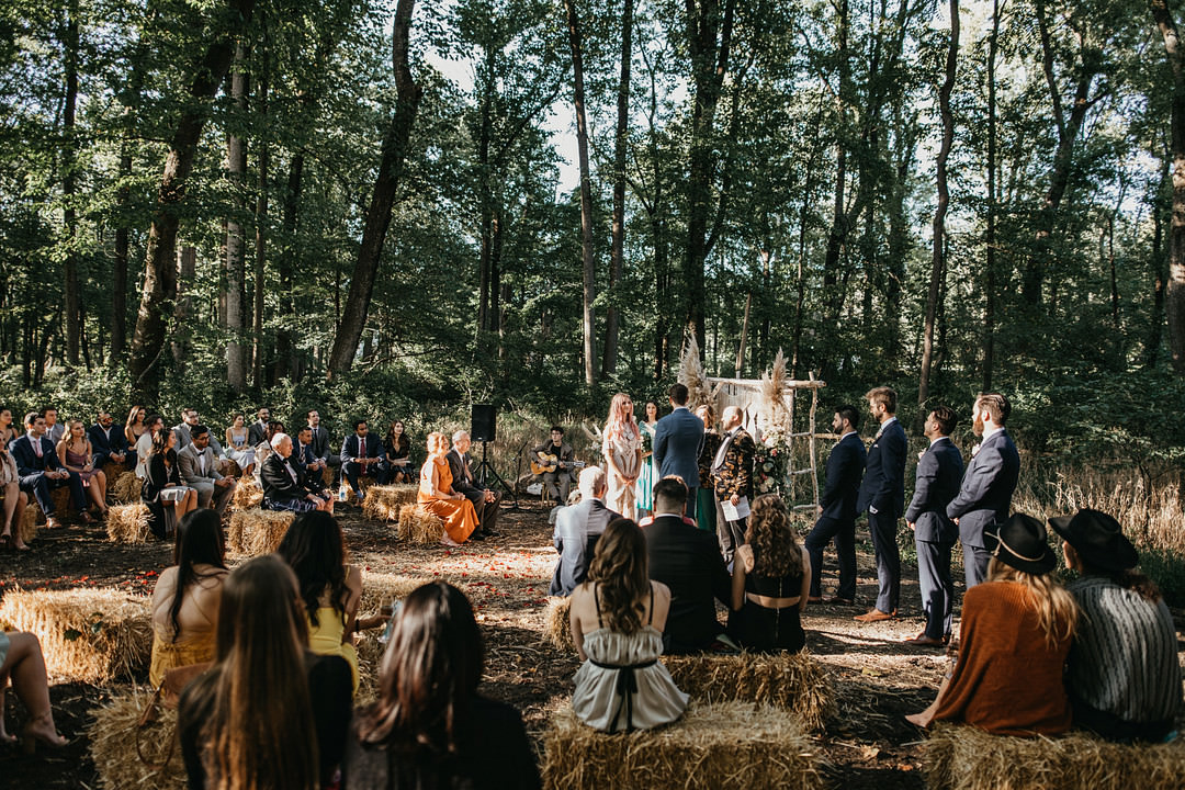 Backyard Woodland Wedding A&M Photography