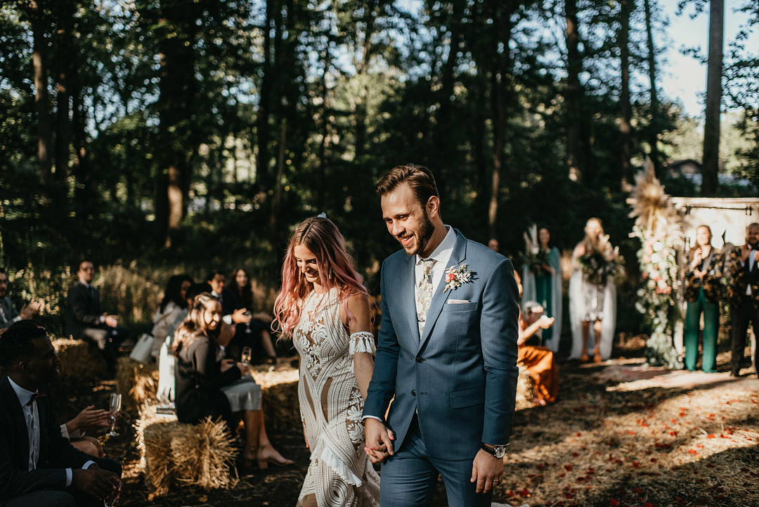 Backyard Woodland Wedding A&M Photography