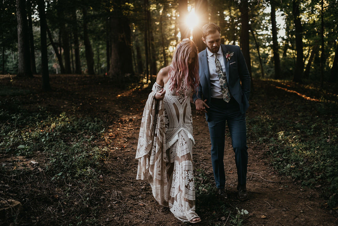 Backyard Woodland Wedding A&M Photography
