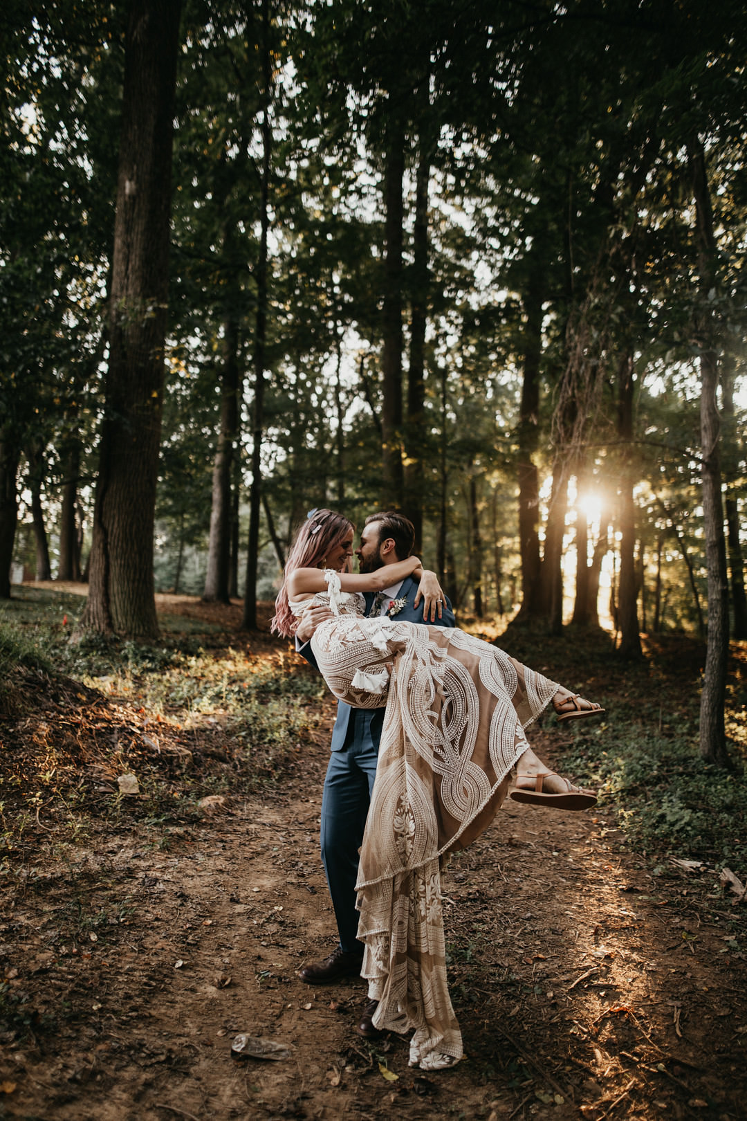 Backyard Woodland Wedding A&M Photography