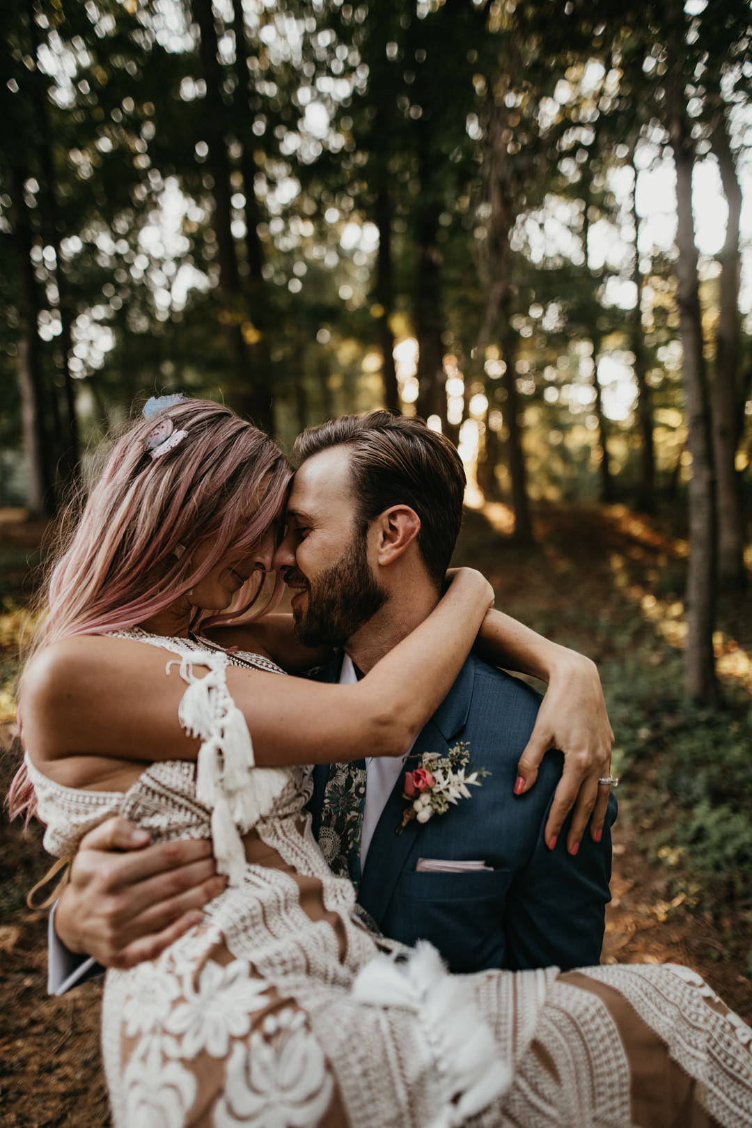 Backyard Woodland Wedding A&M Photography