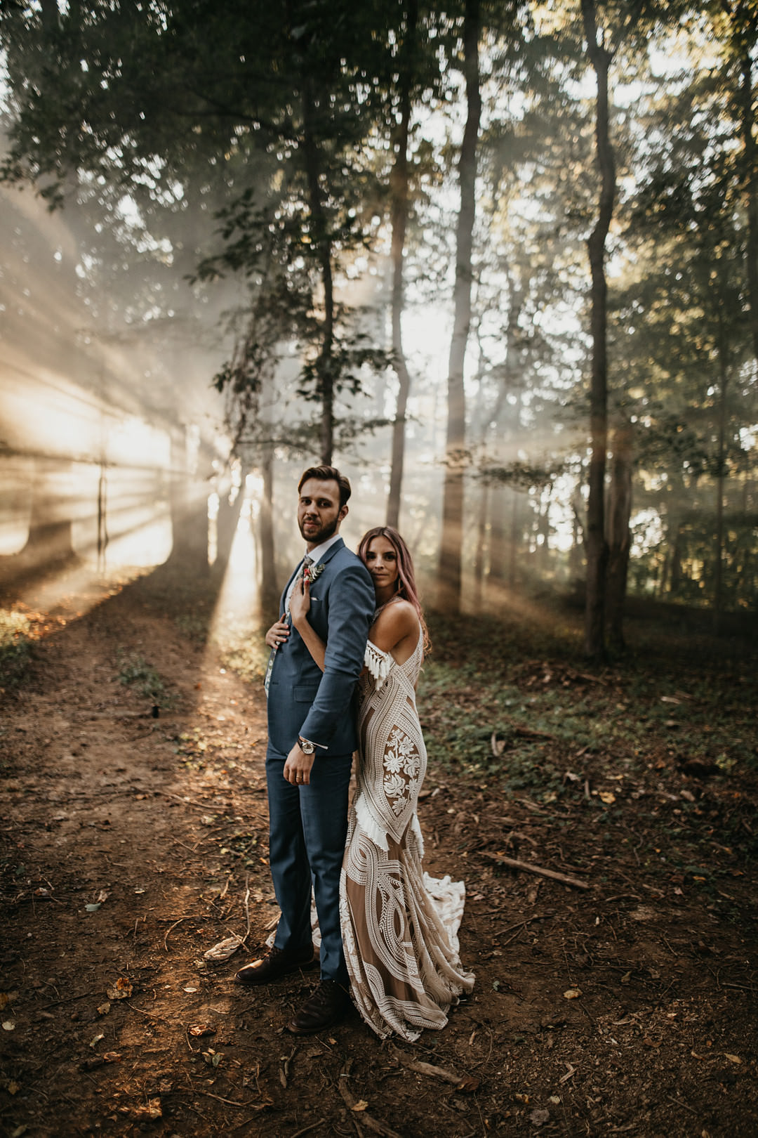 Backyard Woodland Wedding A&M Photography