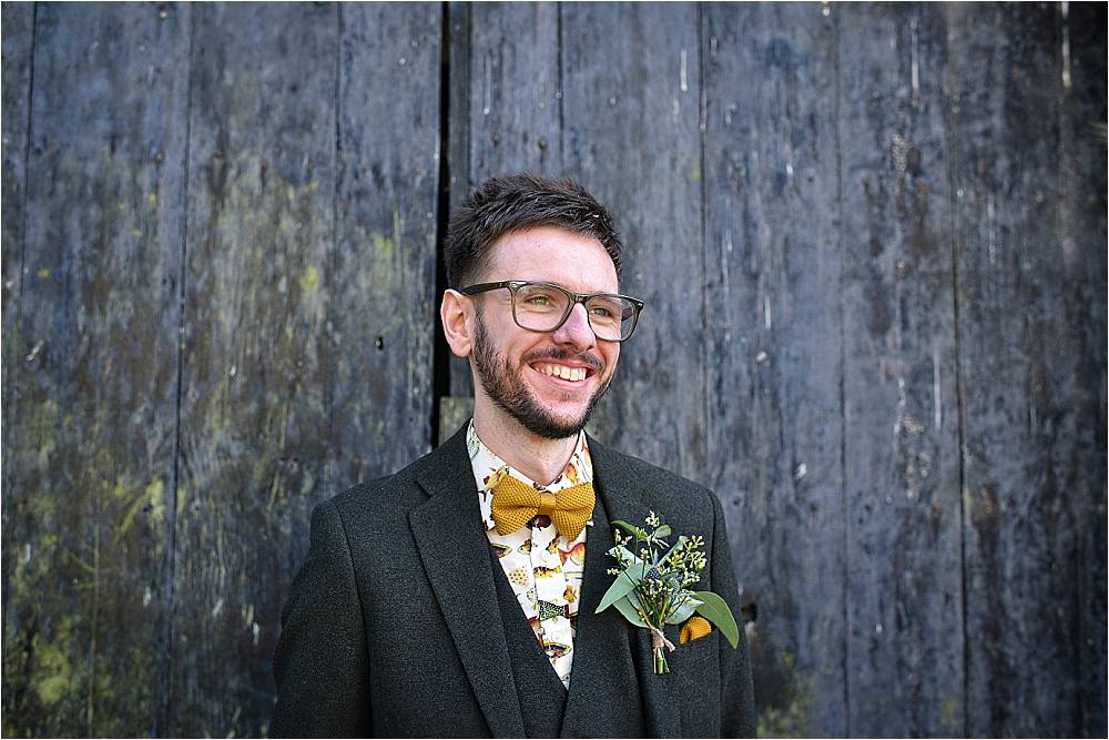 Groom Groomsmen Wool Green Suits Bow Tie Browsholme Hall Wedding Jules Fortune Photography