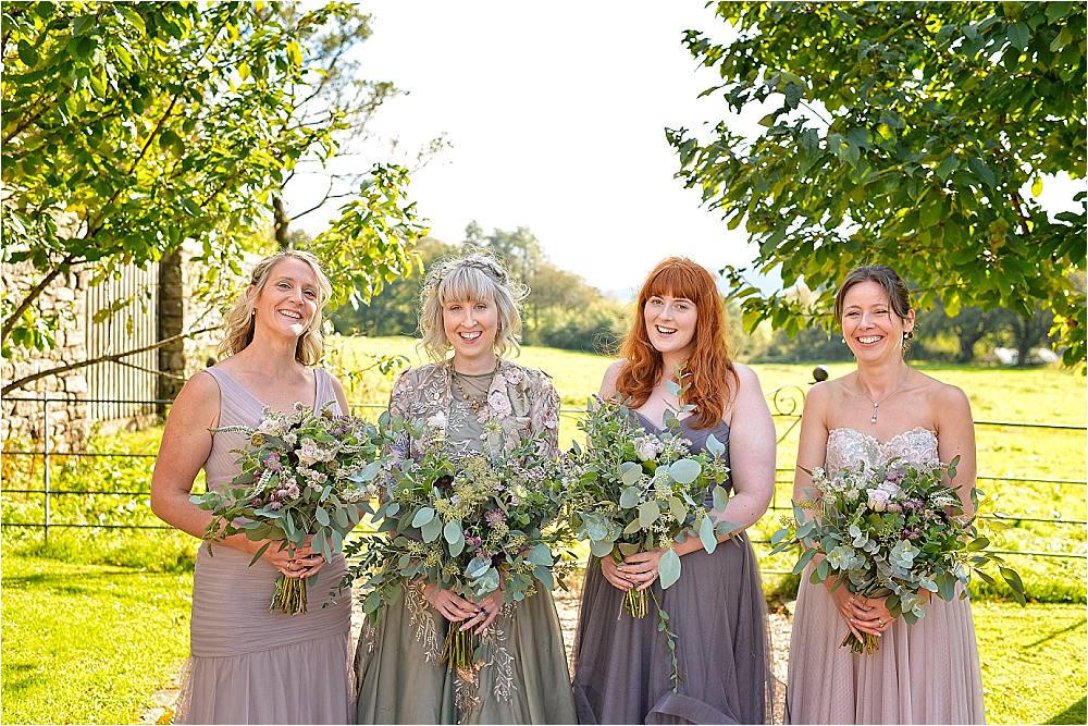 Bouquet Flowers Bride Bridal Greenery Foliage Bridesmaid Browsholme Hall Wedding Jules Fortune Photography