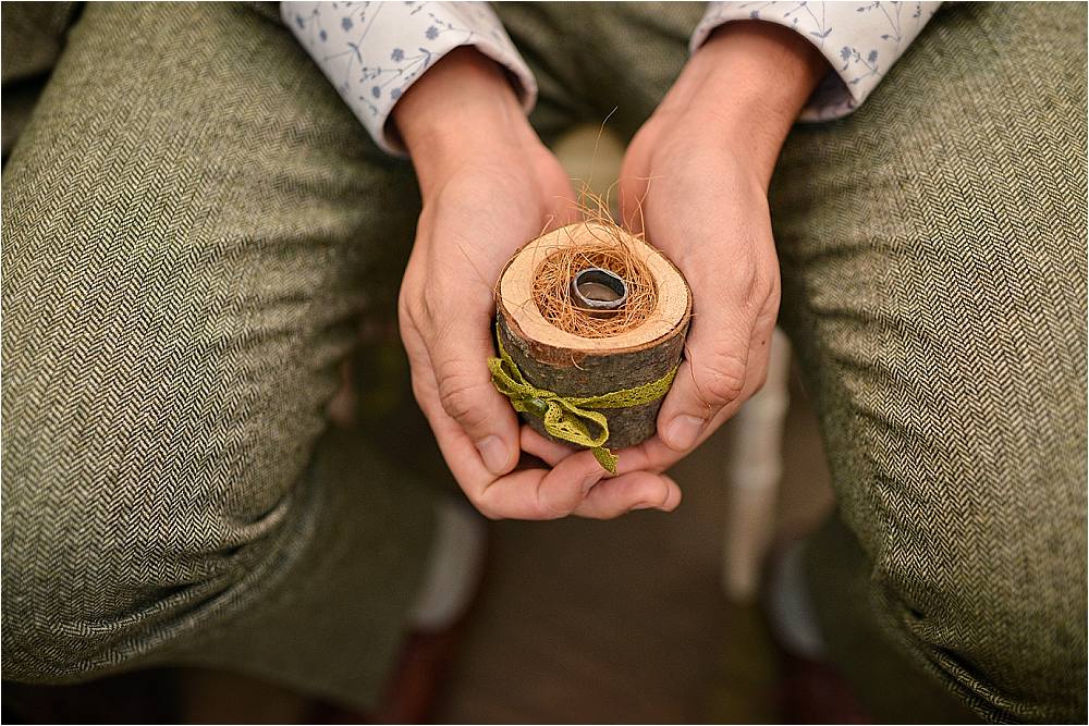 Wooden Ring Box Browsholme Hall Wedding Jules Fortune Photography
