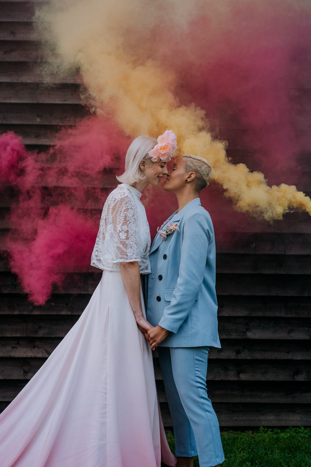 Disco Wedding Ideas Lex Fleming Photo Smoke Bomb