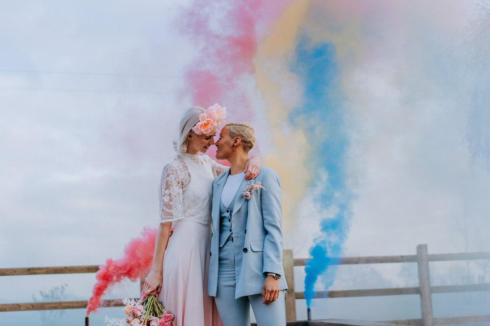 Disco Wedding Ideas Lex Fleming Photo Smoke Bomb