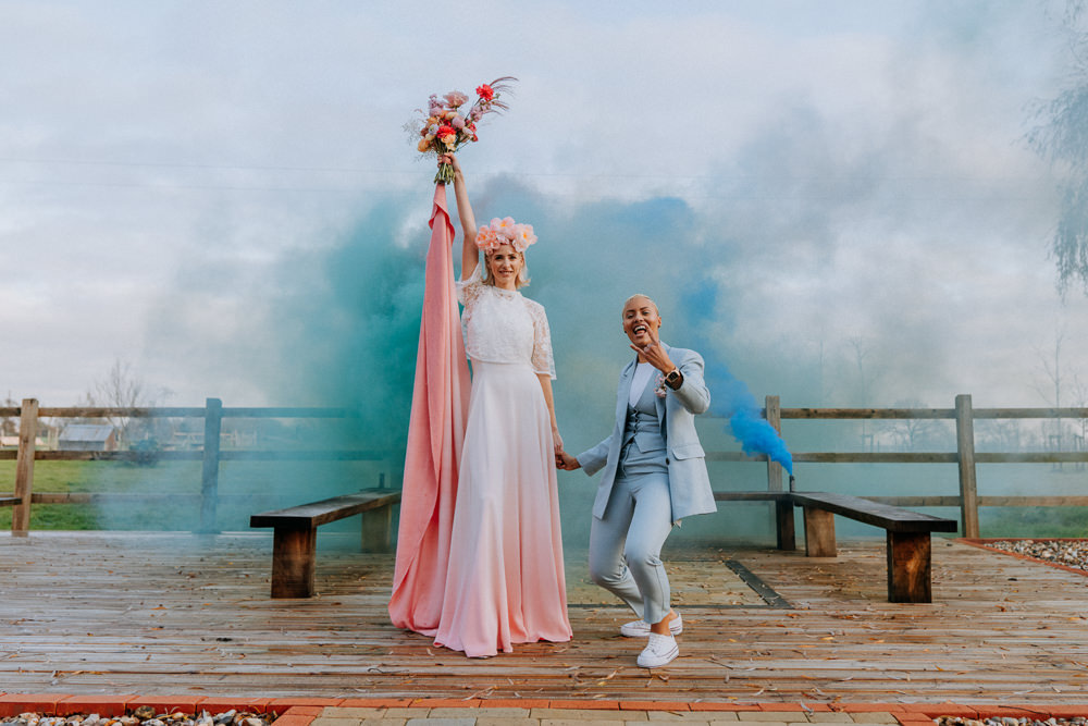 Disco Wedding Ideas Lex Fleming Photo Smoke Bomb