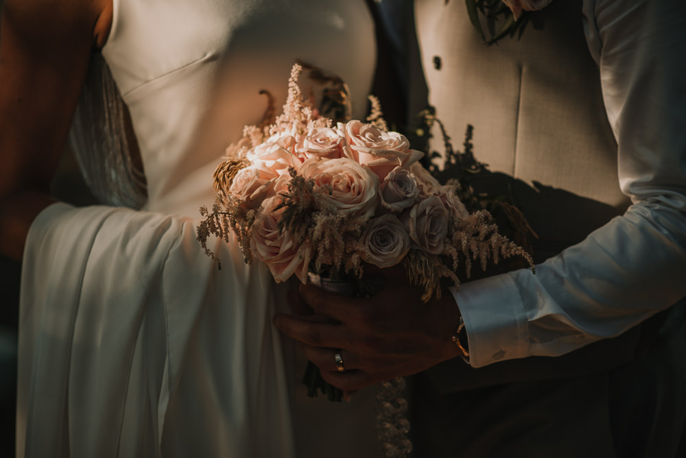 Pink Rose Bouquet Bride Bridal Flowers Dubrovnik Wedding Iva & Vedran