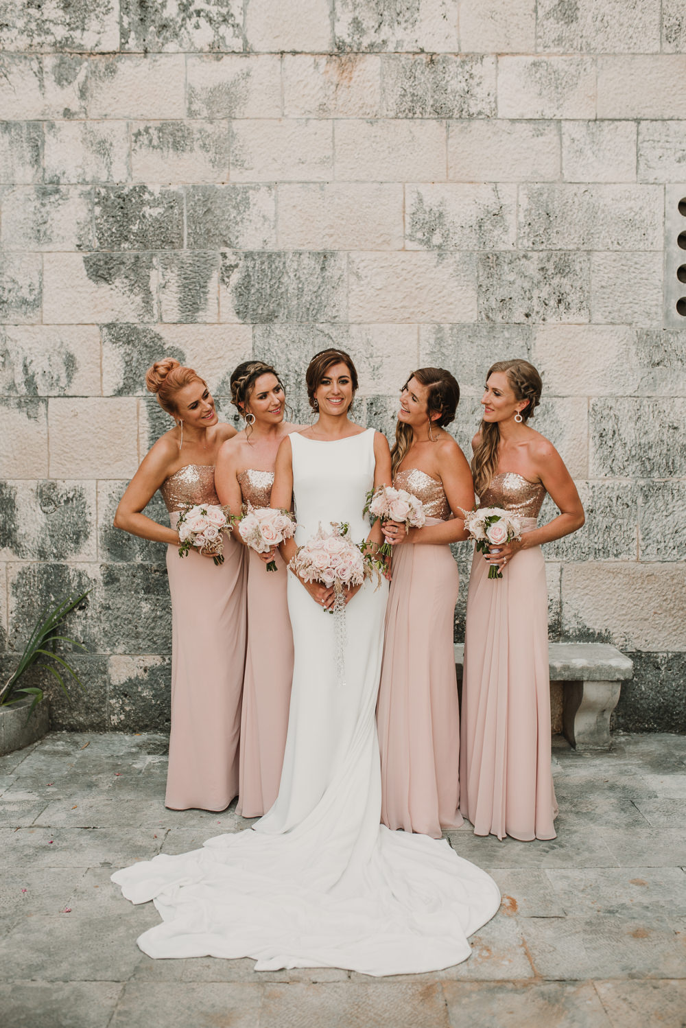 Pink Bridesmaid Dresses Bridesmaids Dress Dubrovnik Wedding Iva & Vedran