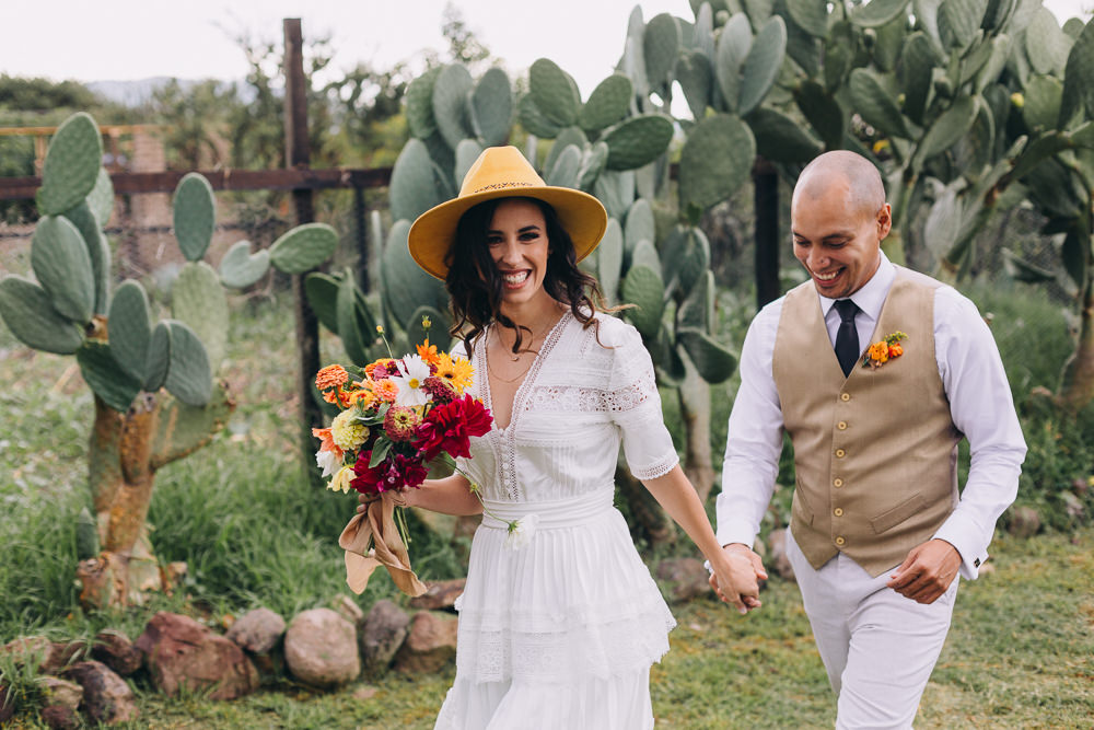 Dress Gown Bride Bridal Sleeves Farm To Table Wedding Carito Photography