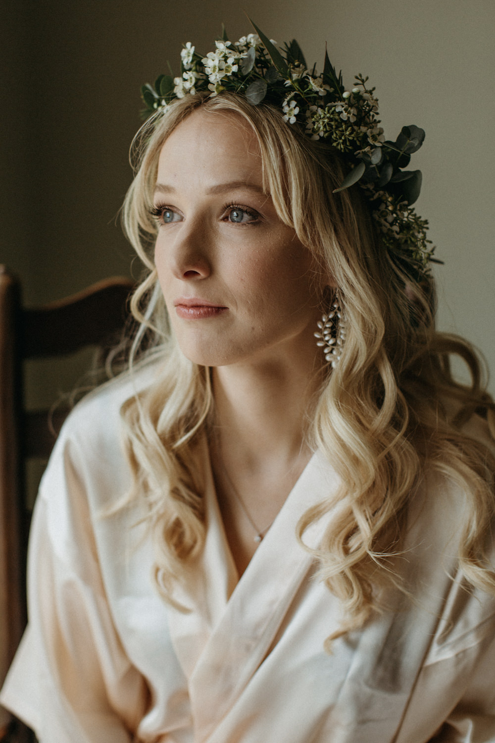 Bride Bridal Make Up Hair Flower Crown Waves Garden Marquee Wedding Only Lovers Photography