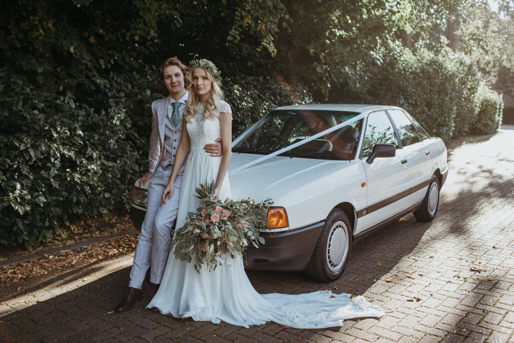Retro Car Vintage Garden Marquee Wedding Only Lovers Photography