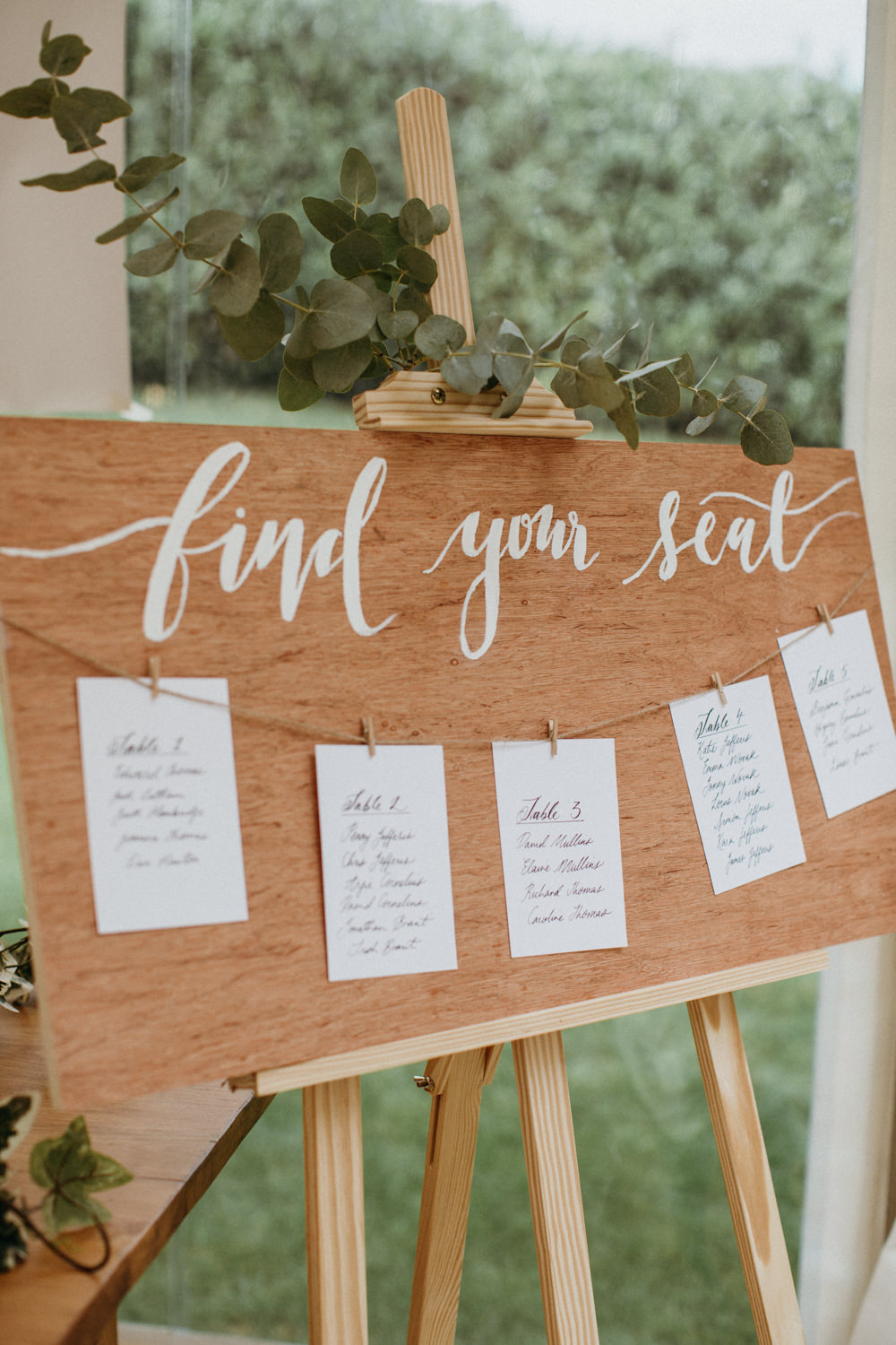 Table Plan Seating Chart Wooden Garden Marquee Wedding Only Lovers Photography