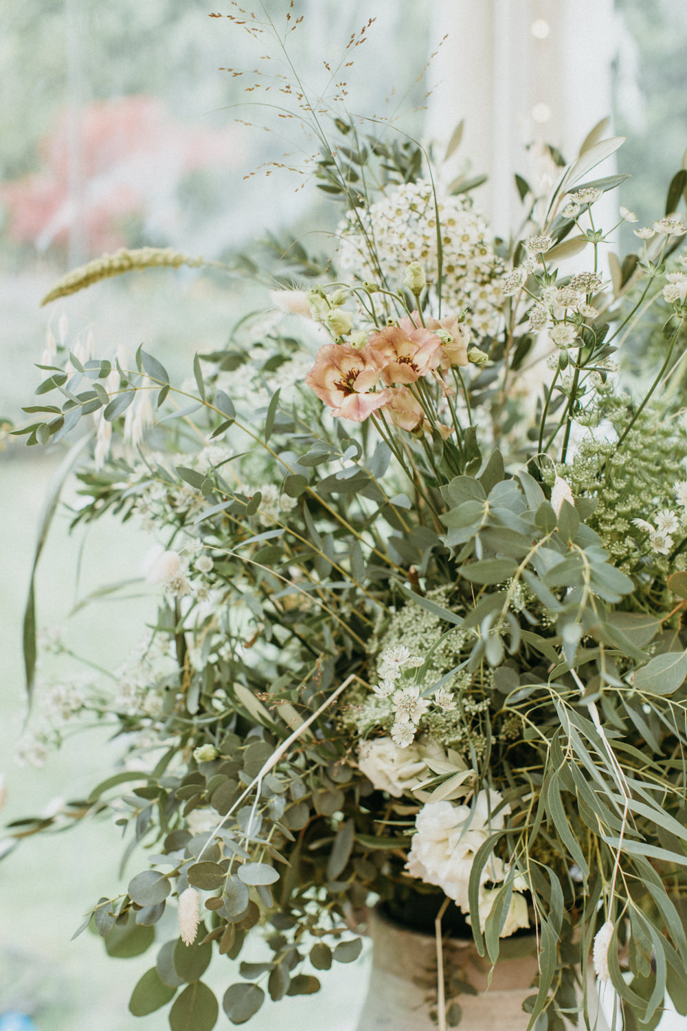 Flower Arrangement Greenery Garden Marquee Wedding Only Lovers Photography