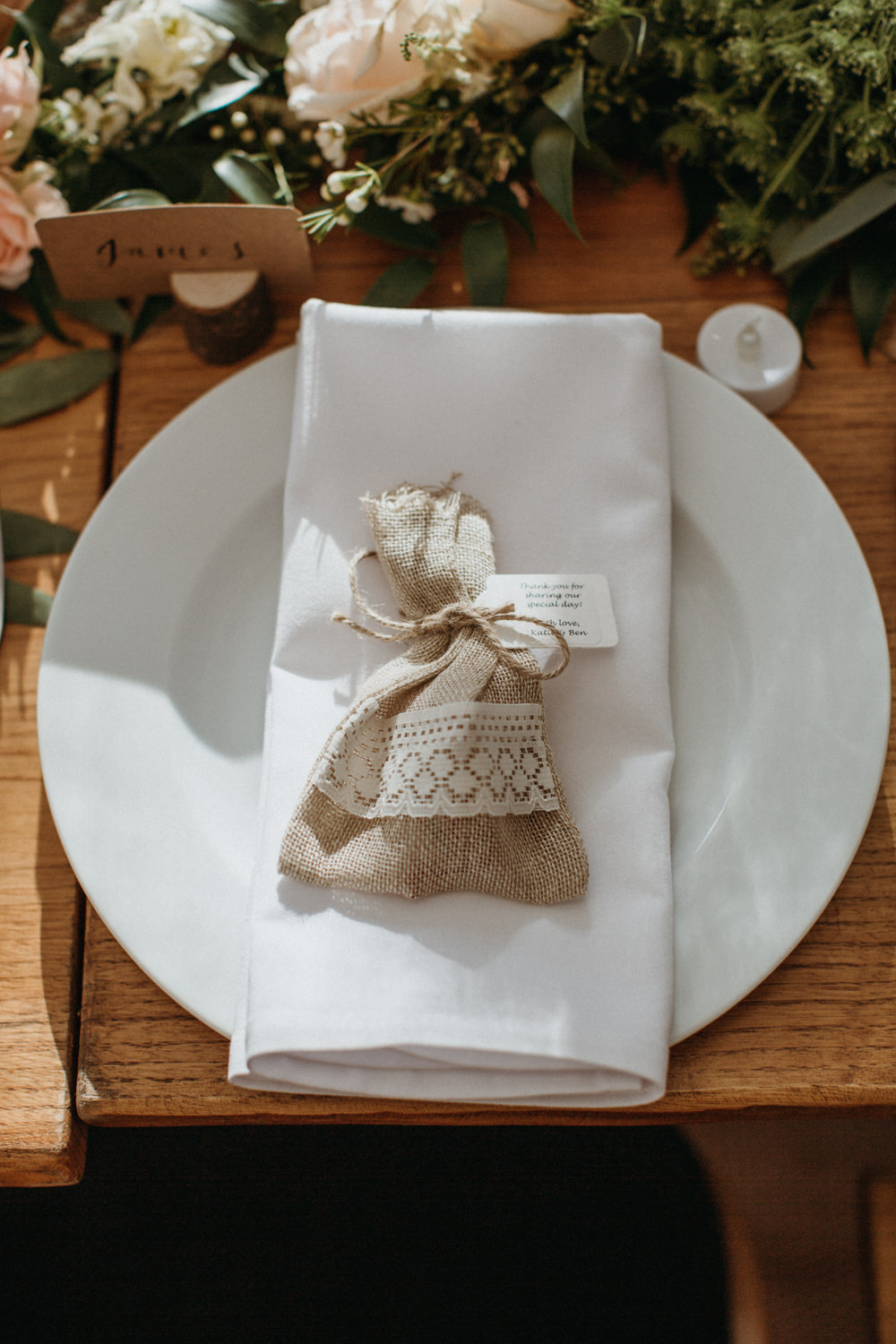 Place Setting Decor Hessian Lace Favour Garden Marquee Wedding Only Lovers Photography