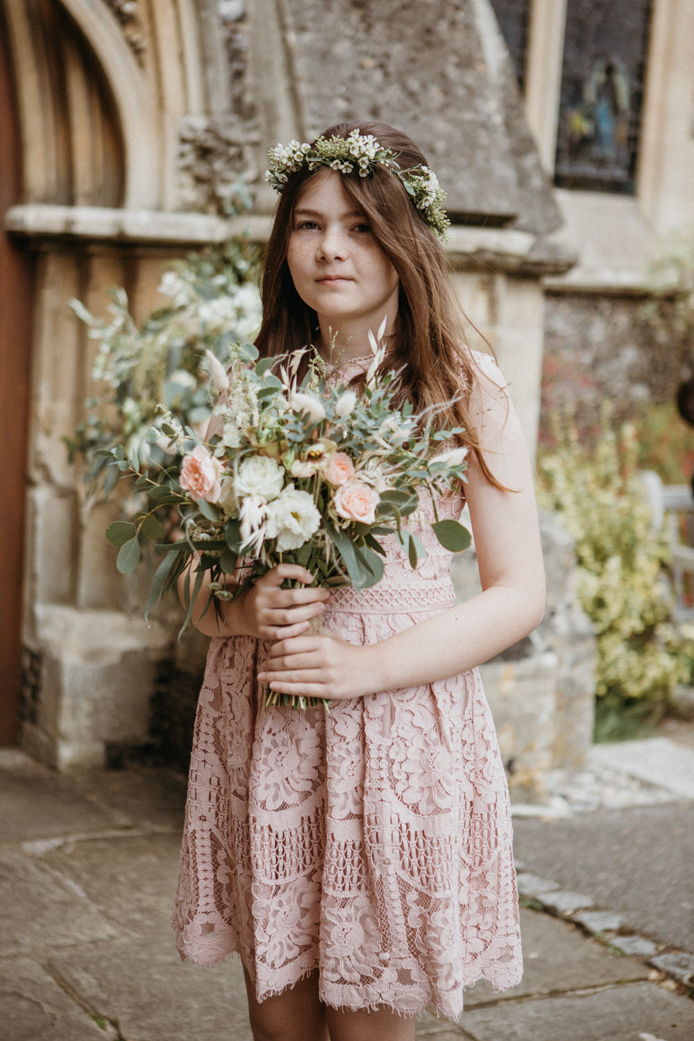 Bridesmaid Dress Short Pink Bouquet Garden Marquee Wedding Only Lovers Photography