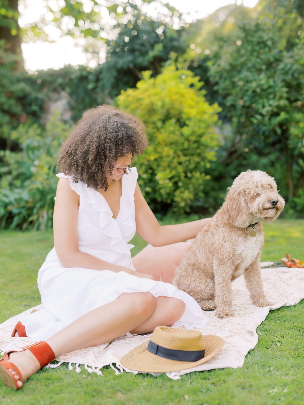 Dog Pet Garden Picnic Wedding Heledd Roberts Photography