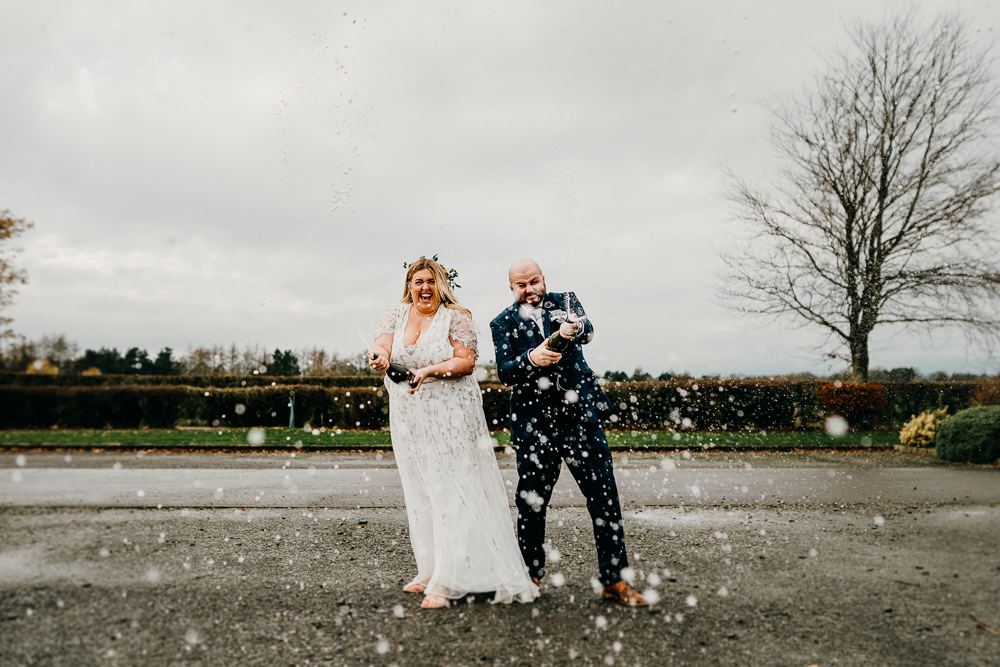 Champagne Bride Groom Gretna Green Elopement Sawyer & Sawyer Photography