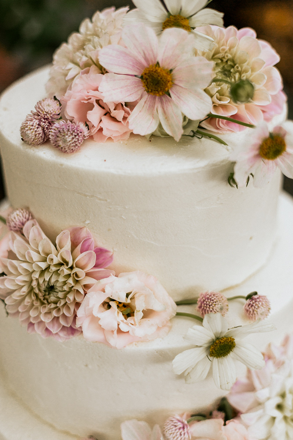 Flower Floral Cake Pink Magical Fairytale Wedding Ideas Golden Vibes Photo