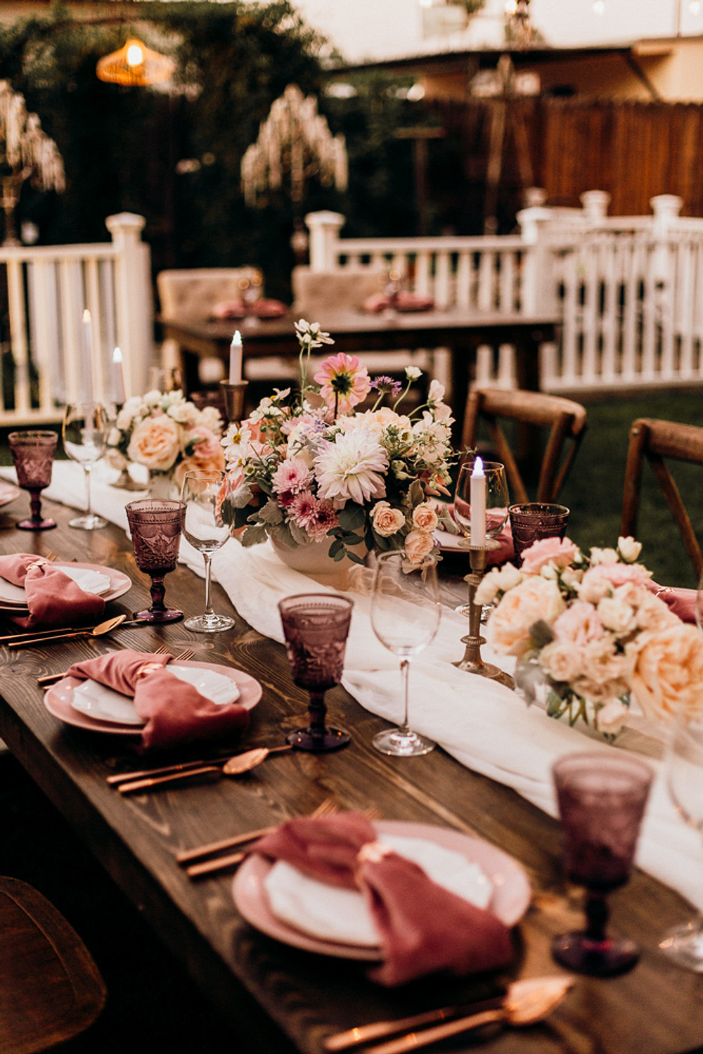 Table Tablescape Flowers Candles Runner Lighting Magical Fairytale Wedding Ideas Golden Vibes Photo
