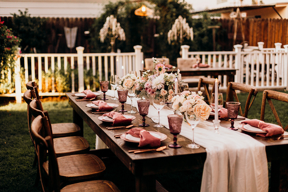 Table Tablescape Flowers Candles Runner Lighting Magical Fairytale Wedding Ideas Golden Vibes Photo