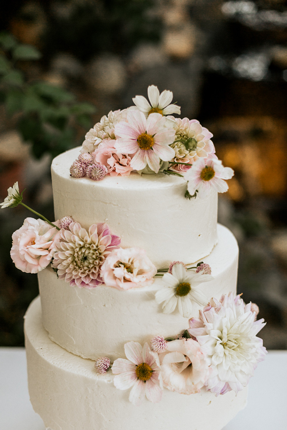 Flower Floral Cake Pink Magical Fairytale Wedding Ideas Golden Vibes Photo