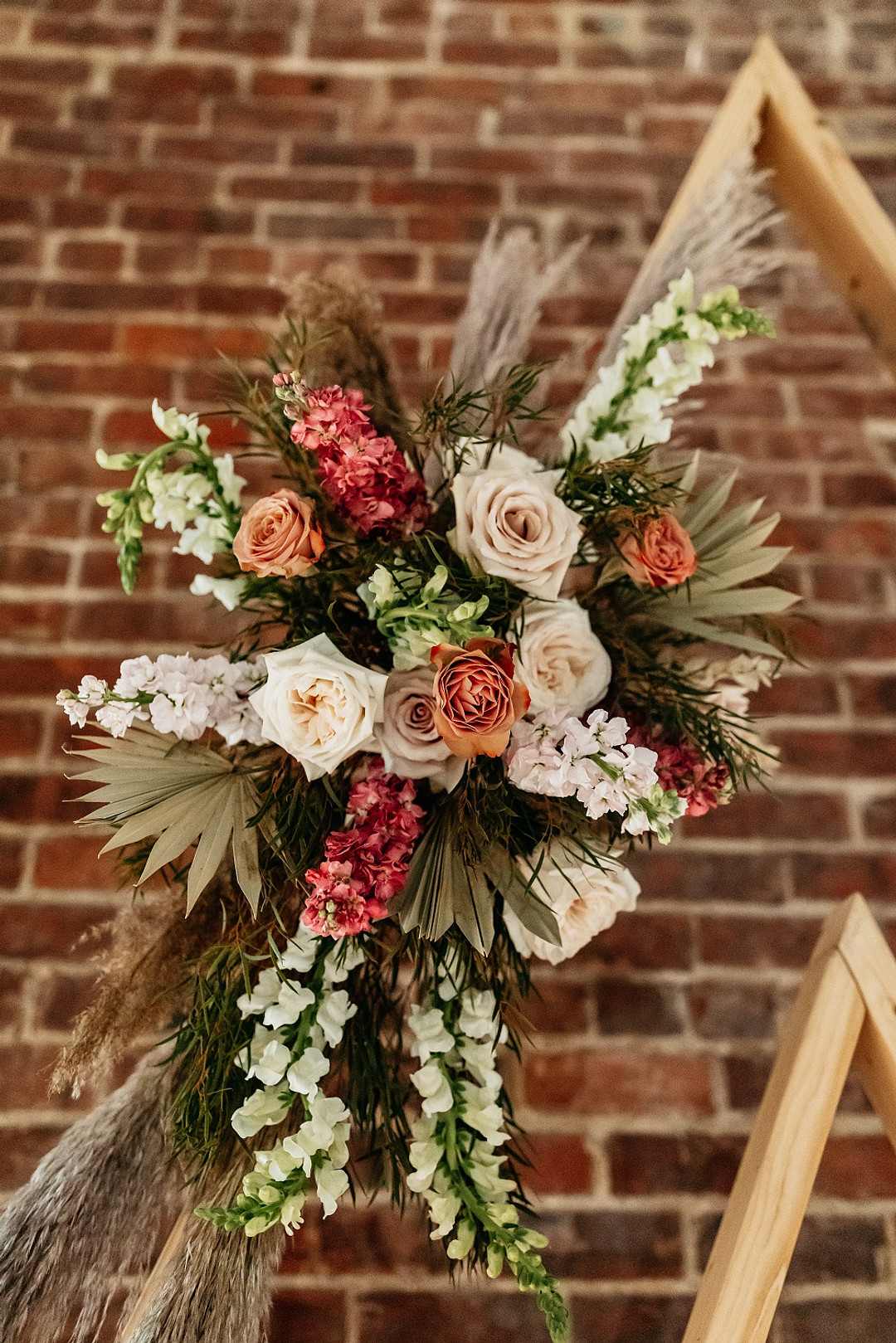 Triangle Arch Backdrop Flowers Ceremony Aisle Modern City Wedding Ideas Alisa Nicholle Co