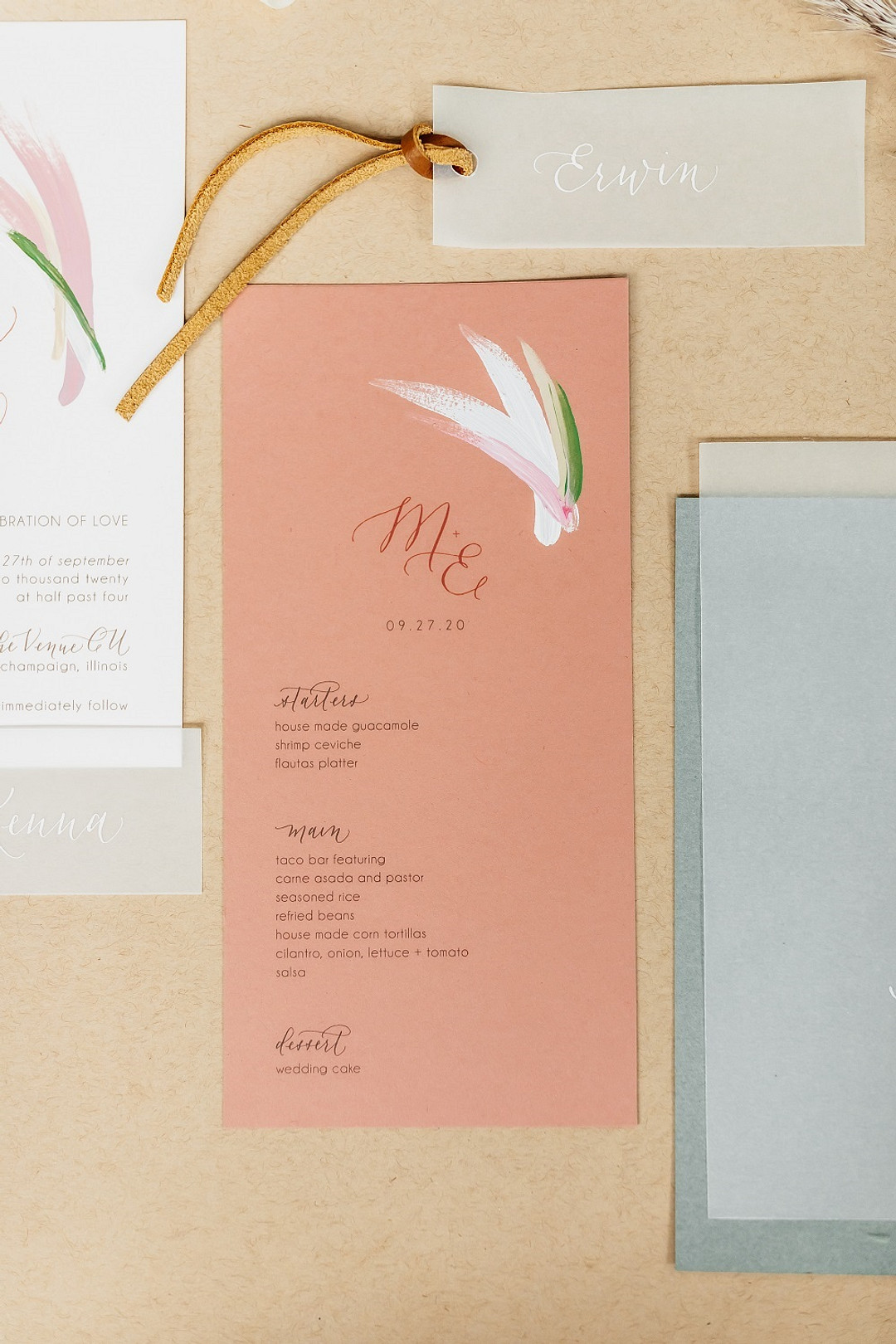Stationery Invite Invitations Grey Coral Modern City Wedding Ideas Alisa Nicholle Co