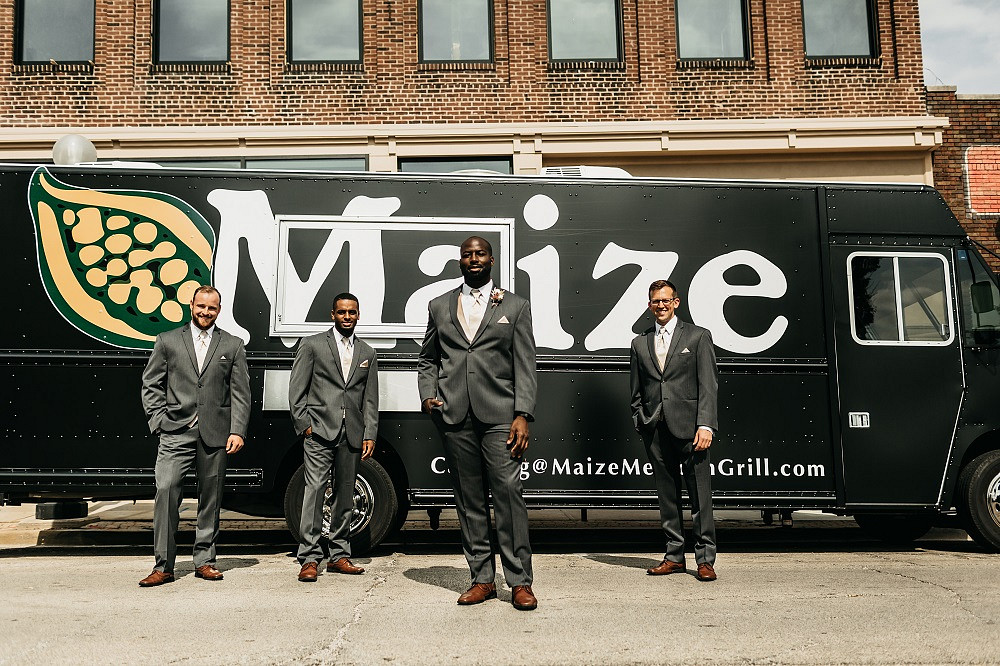 Groom Groomsmen Suits Grey Modern City Wedding Ideas Alisa Nicholle Co