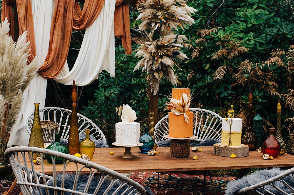 Cake Table Dessert Mustard Yellow Wedding Ideas Paola de Paola