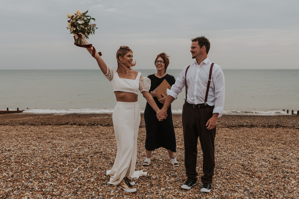Outdoor Beach Wedding Ceremony Lauren Knuckey Photography