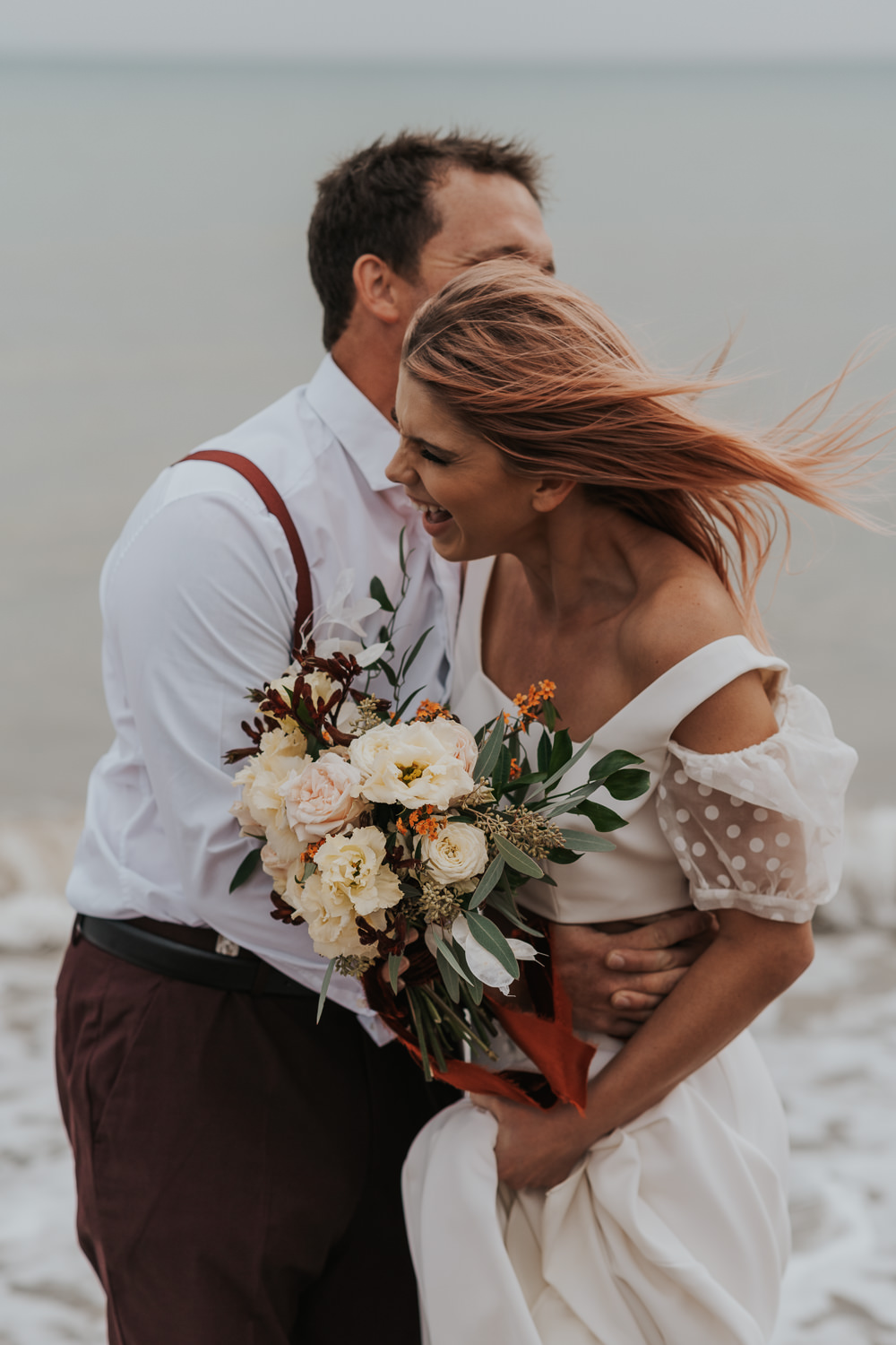 Outdoor Beach Wedding Ceremony Lauren Knuckey Photography